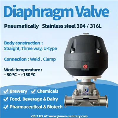 Précautions pour l'installation de vannes sanitaires à membrane