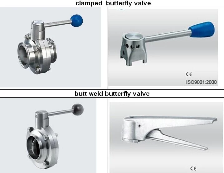 Stainless Steel Clamped Butterfly Valve